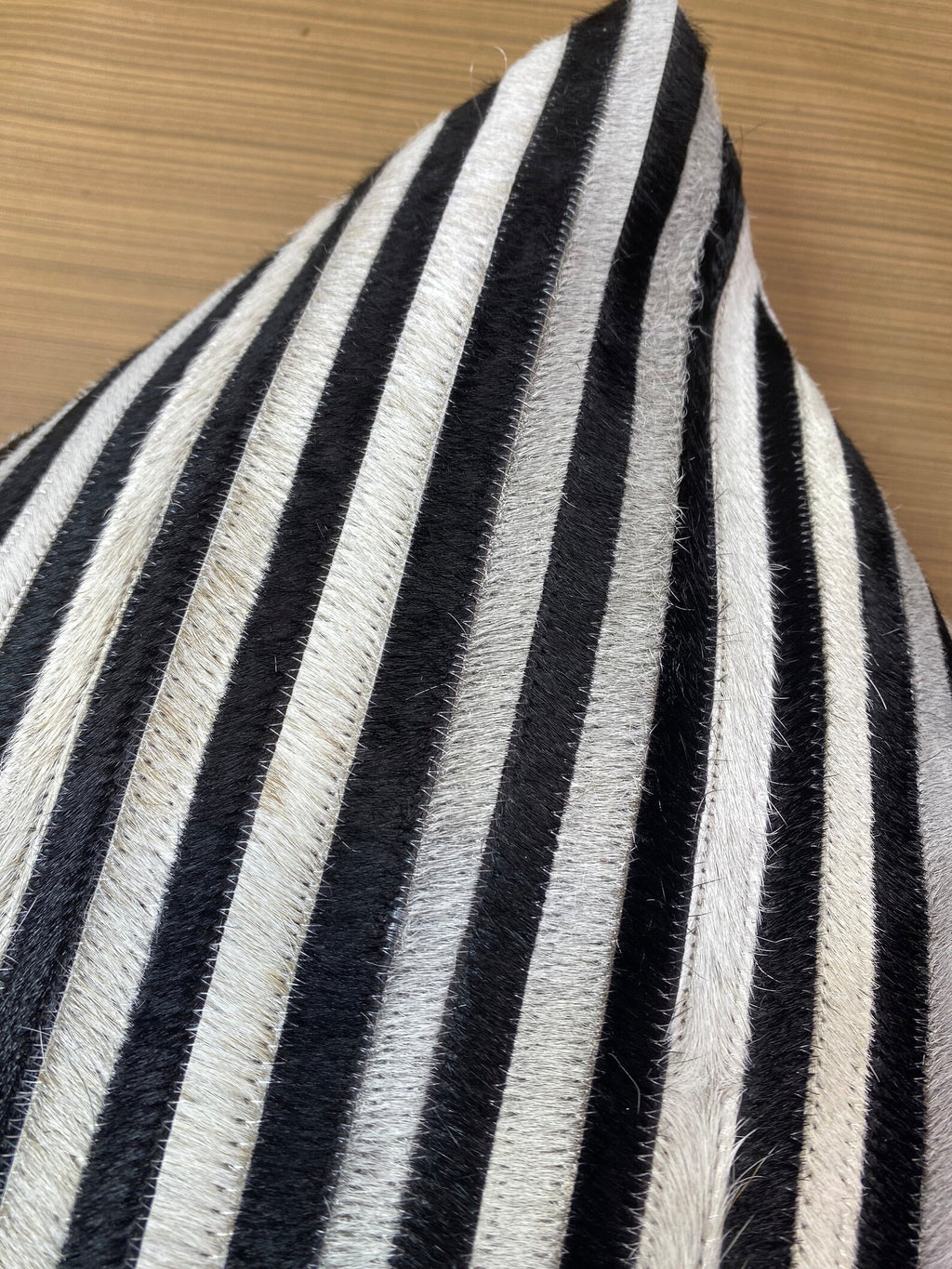 Handmade Cowhide Pillow Cover: Natural Hair On Leather Cushion