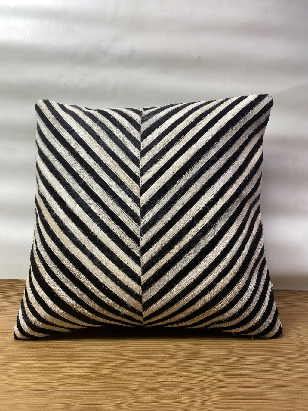 Handmade Cowhide Pillow Cover: Natural Hair On Leather Cushion