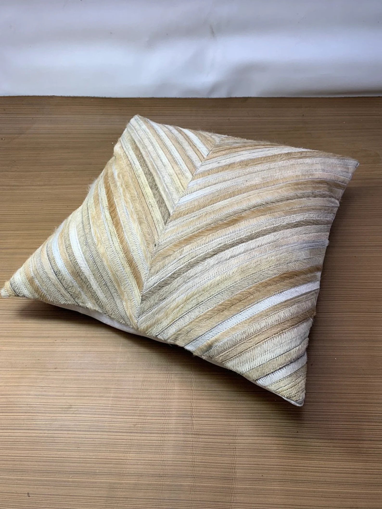 Natural Cowhide Pillow Cover: Handmade Hair On Leather Cushion