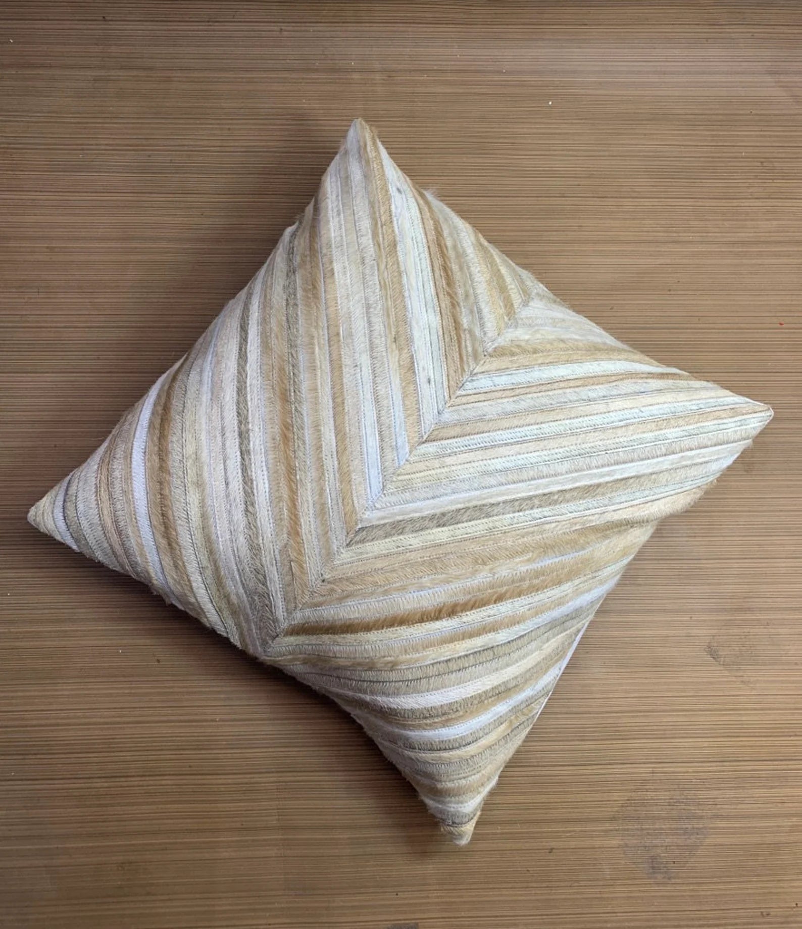 Natural Cowhide Pillow Cover: Handmade Hair On Leather Cushion