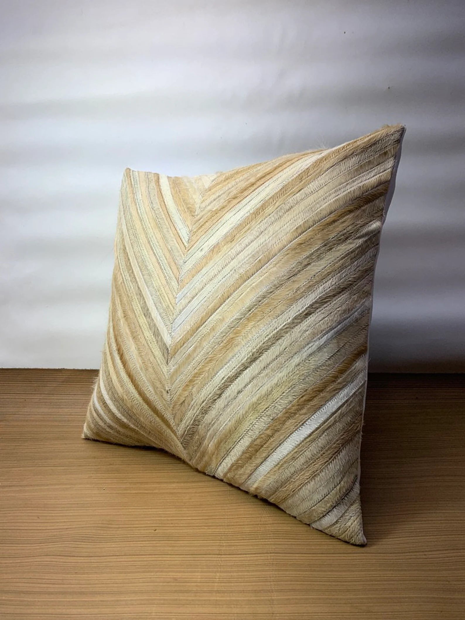Natural Cowhide Pillow Cover: Handmade Hair On Leather Cushion